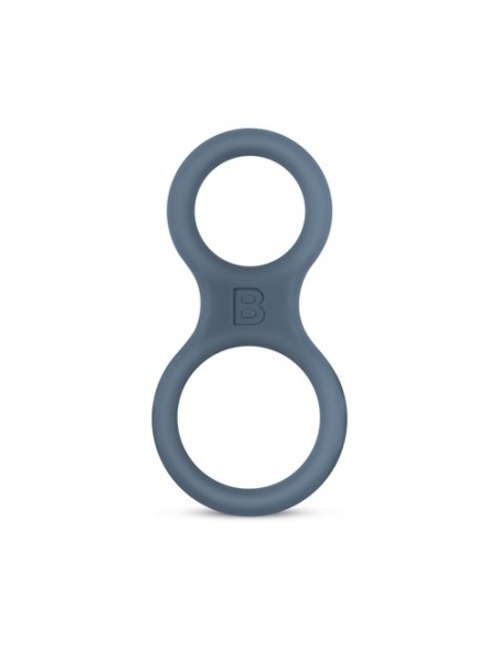 Pierścień na penisa Boners Silicone Cock Ring And Ball Stretcher - Grey - Pierścienie erekcyjne niewibrujące - 1