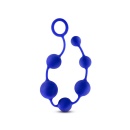Koraliki analne Performance Indigo - silikon platynowy, 6 stopniowanych kul, 40,6 cm - 1