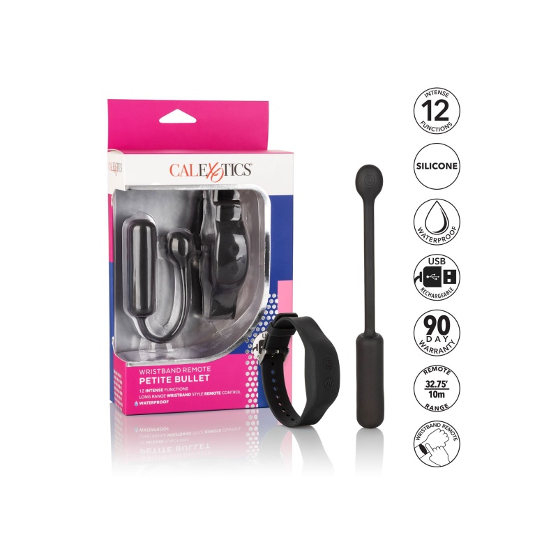 Mini wibrator Wristband Remote Petite Bullet 7 cm z pilotem na nadgarstek - 5