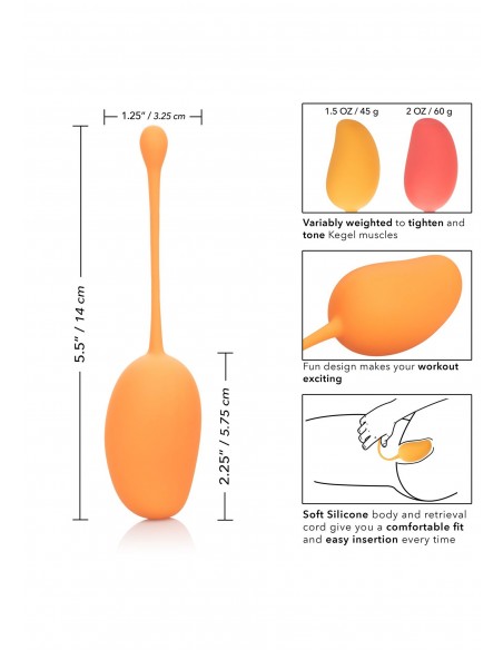 Kulki-Kegel Training Set Mango - Zestawy Kulek Gejszy - 4