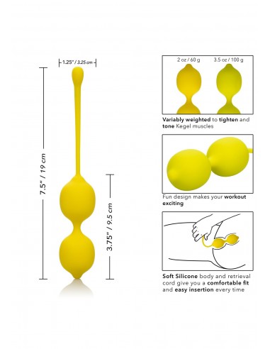 Kulki-Kegel Training Set Lemon - Zestawy Kulek Gejszy - 4