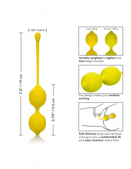Kulki-Kegel Training Set Lemon - Zestawy Kulek Gejszy - 4