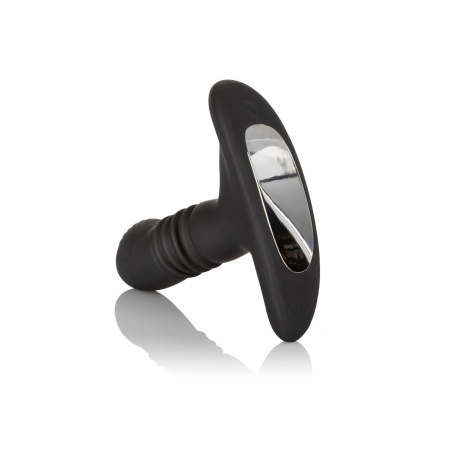 Eclipse Thrusting Probe Black - wibrujący plug analny z naprzemiennym ruchem rotacyjno-postępowym, silikon medyczny, długość 9,5 - 10