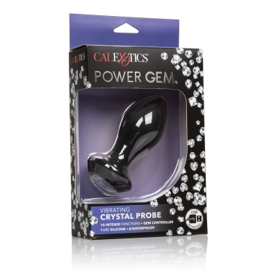 Wibrujący korek analny Petite Crystal Probe z elastycznym trzonem, 9,5 cm - 1 2
