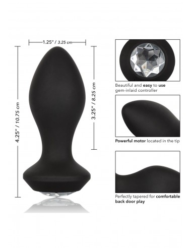 Zatyczka Analna z Wibracjami Vibrating Petite Crystal Probe - Kulki i korki analne wibrujące - 4