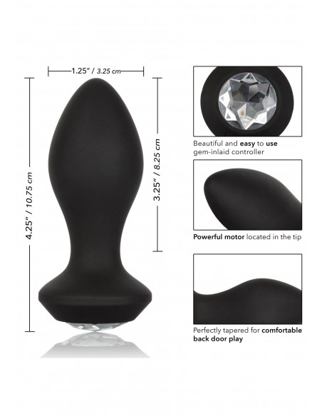 Zatyczka Analna z Wibracjami Vibrating Petite Crystal Probe - Kulki i korki analne wibrujące - 4