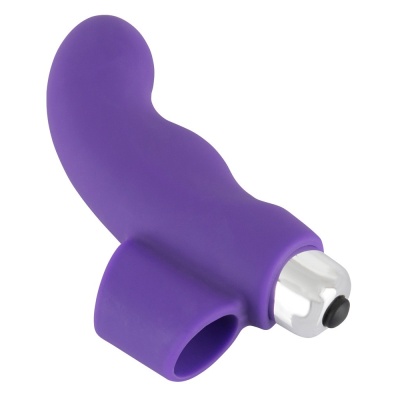 Wibrator palcowy Sweet Smile Finger Vibrator z zakrzywioną końcówką G-spot i pętlą na palec, 9,3 cm, średnica 2,1–2,3 cm - 1 2