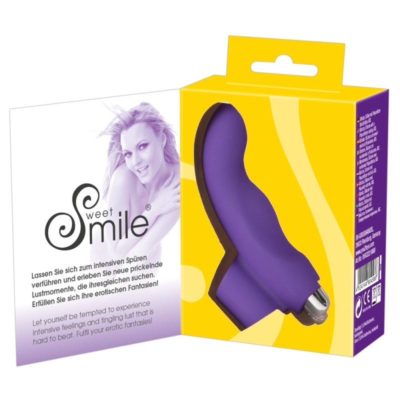 Wibrator palcowy Sweet Smile Finger Vibrator z zakrzywioną końcówką G-spot i pętlą na palec, 9,3 cm, średnica 2,1–2,3 cm - 6