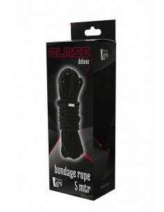 Lina BDSM Blaze Deluxe Bondage Rope 5 m Black - Liny, sznury BDSM - 1 2