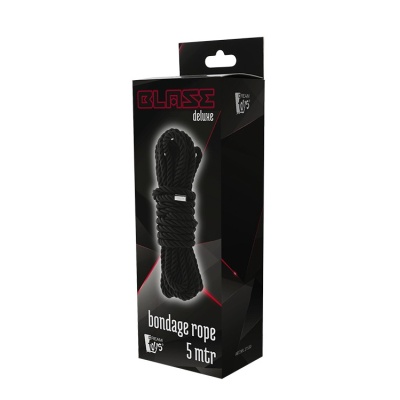 Lina BDSM Blaze Deluxe Bondage Rope 5 m Black - 1 2