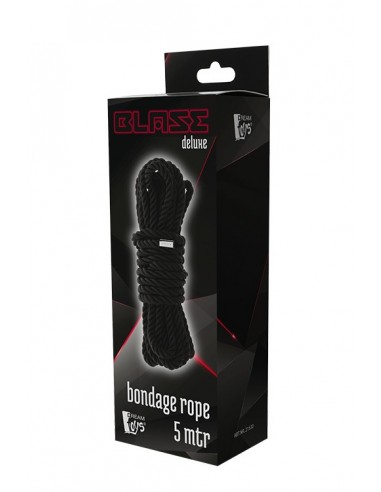 Lina BDSM Blaze Deluxe Bondage Rope 5 m Black - Liny, sznury BDSM - 2