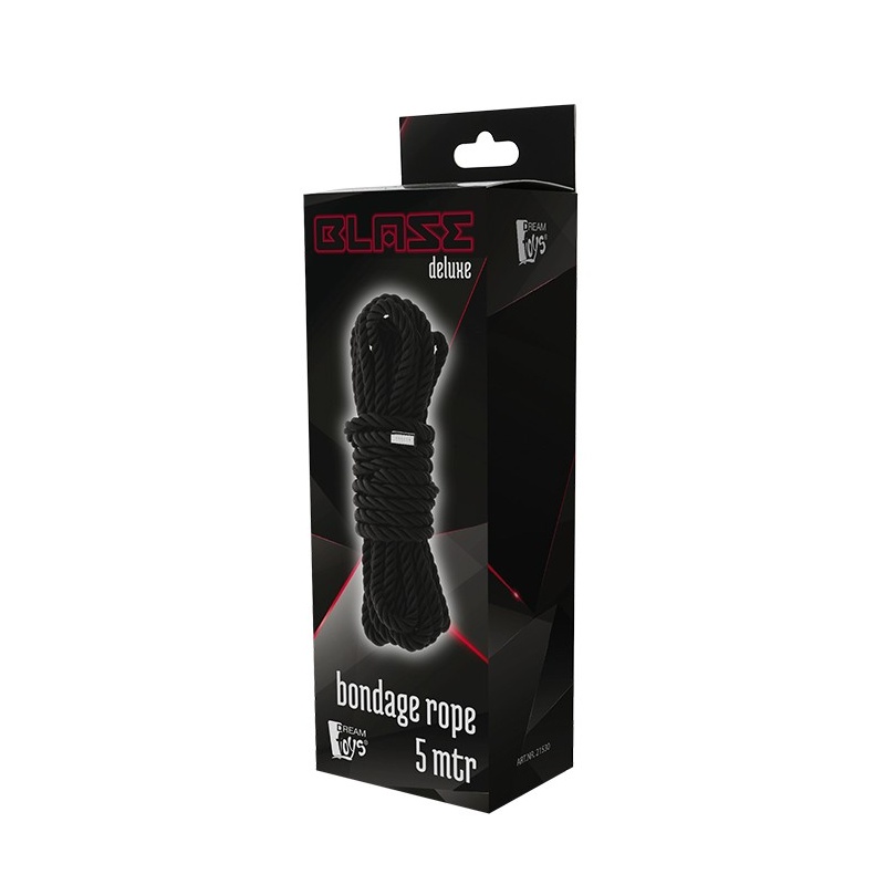 Lina BDSM Blaze Deluxe Bondage Rope 5 m Black - 2