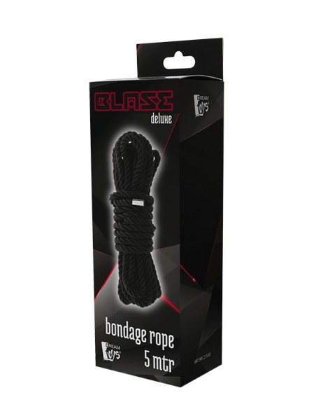 Lina BDSM Blaze Deluxe Bondage Rope 5 m Black - Liny, sznury BDSM - 2