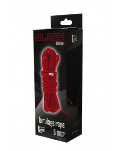 Lina BDSM Blaze Deluxe Bondage Rope 5 m Red - Liny, sznury BDSM - 1 2
