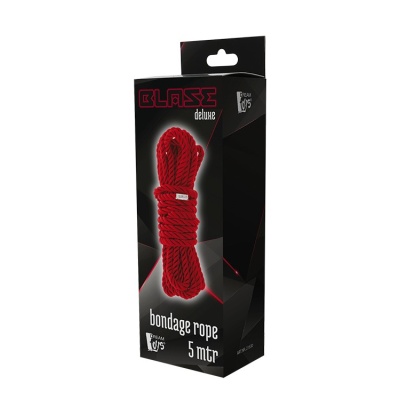 Lina BDSM Blaze Deluxe Bondage Rope 5 m Red - 1 2