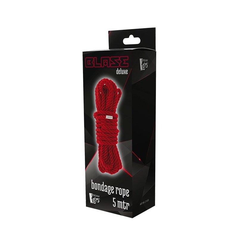 Lina BDSM Blaze Deluxe Bondage Rope 5 m Red - 2