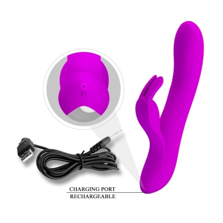 Wibrator króliczek Dylan - 4 tryby ruchu naśladującego palce i 7 trybów wibracji, 21,3 cm - 8