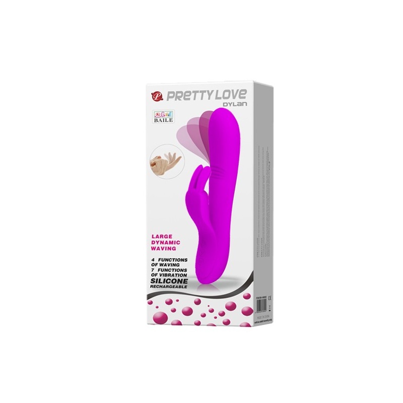 Wibrator króliczek Dylan - 4 tryby ruchu naśladującego palce i 7 trybów wibracji, 21,3 cm - 9