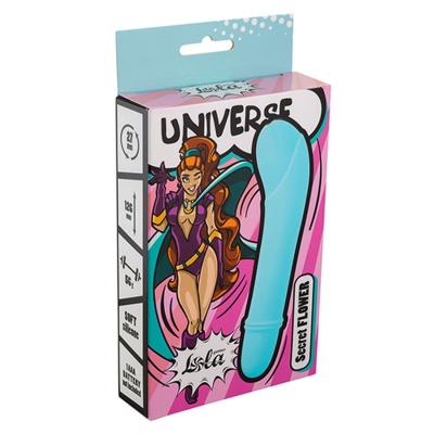 Wibrator Universe Secret Flower BLUE - pochylona główka, 10 trybów wibracji, 12,6 cm, śr. 2,7 cm - 1 2