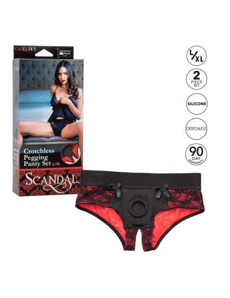 Scandal Crotchless Set L/Xl - Uprzęże Strapon - 9