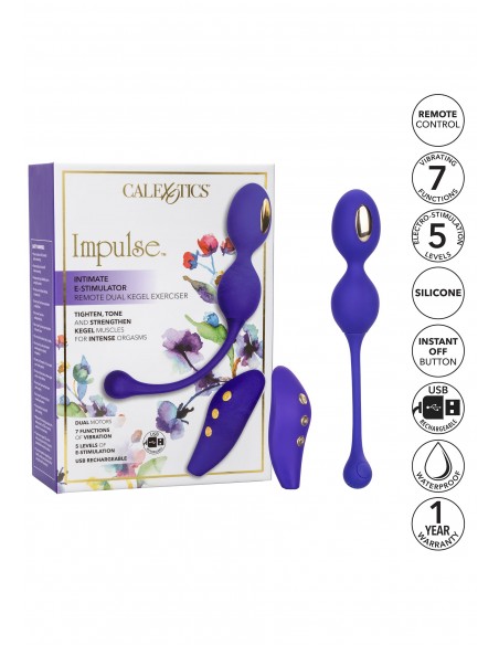 Estim Dual Kegel Exerciser - Kulki Gejszy i Jajeczka Wibrujące - 11