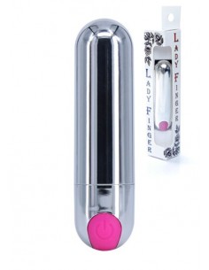 Mocny Mini Wibrator Bullet Silver/Pink Usb 10 Funkcji - Wibratory Mini - 1