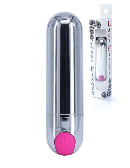Mocny Mini Wibrator Bullet Silver/Pink Usb 10 Funkcji - Wibratory Mini - 1