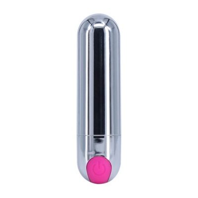 Wibrator punktowy Strong Bullet srebrno-różowy USB - 1 2