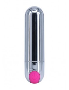 Mocny Mini Wibrator Bullet Silver/Pink Usb 10 Funkcji - Wibratory Mini - 1 2