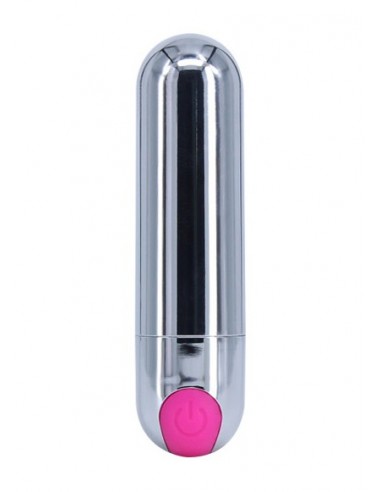 Mocny Mini Wibrator Bullet Silver/Pink Usb 10 Funkcji - Wibratory Mini - 2