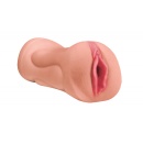 Masturbator dwustronny Satisfaction Double Masturbator Goddess of Love - usta i pochwa, TPE, 19 cm - 2