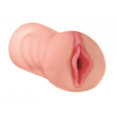 Masturbator podwójny Satisfaction Morning Angel - kanały pochwy i ust, TPE, 16 cm - 1 2