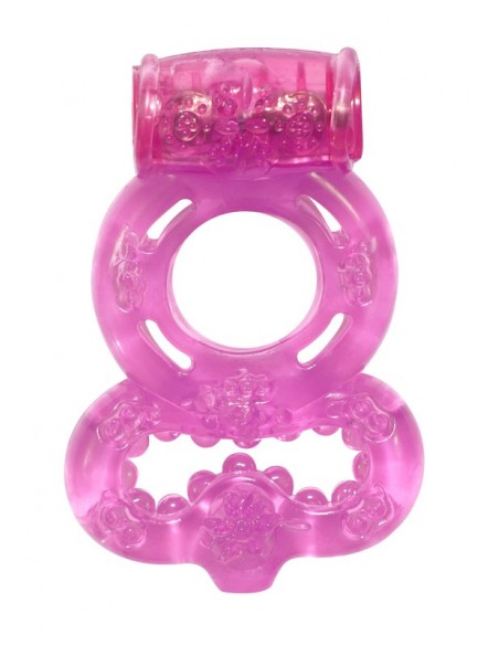 Cockring Rings Treadle Pink - Pierścienie erekcyjne wibrujące - 1
