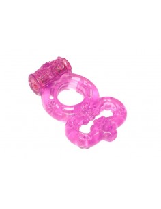 Cockring Rings Treadle Pink - Pierścienie erekcyjne wibrujące - 1 2