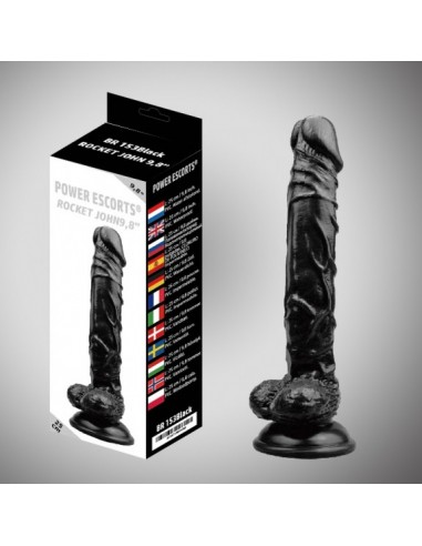 Rocket john black dildo 9,8 inch 25 cm - Dilda realistyczne - 1