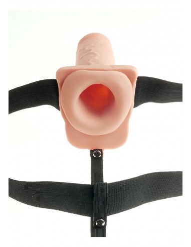 Hollow Recharge Strap-On 7Inch - Strap-ony, dilda na pasku bez wibracji - 4