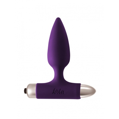 Wibrujący korek analny Glory Ultraviolet z 10 trybami wibracji, odłączną wibro-kulą, długością całkowitą 15 cm i średnicą maksym - 1