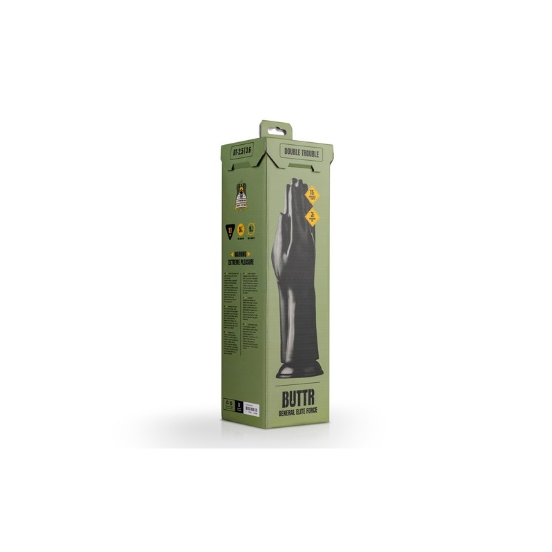 Dildo Double Trouble Fisting BUTTR - gładkie PVC z przyssawką, 30,70 cm, Ø 5,70-9,10 cm - 7