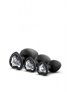 LUXE BLING PLUGS TRAINING KIT WHITE GEMS - Zestawy Korków Analnych - 1 2