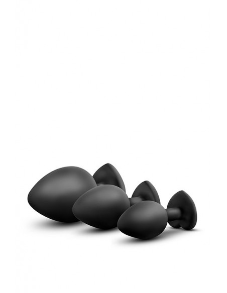 LUXE BLING PLUGS TRAINING KIT WHITE GEMS - Zestawy Korków Analnych - 3