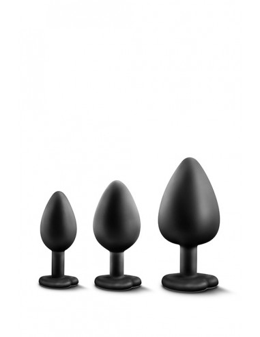 LUXE BLING PLUGS TRAINING KIT WHITE GEMS - Zestawy Korków Analnych - 4