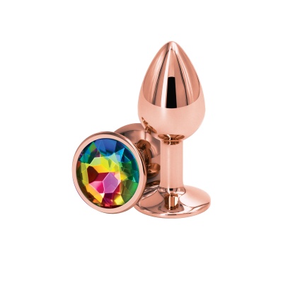 Korek analny Rear Assets Rose Gold S z kryształkiem (6,9 cm) - 1