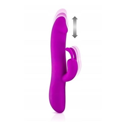 Wibrator podwójny Pretty Love Natural Motion 7 Function – ruch posuwisto-zwrotny, 20 cm - 1 2