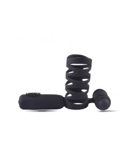 Anello Fallico Con Costrizione A Gabbia E Stimolatore Anale - Pierścienie erekcyjne wibrujące - 1