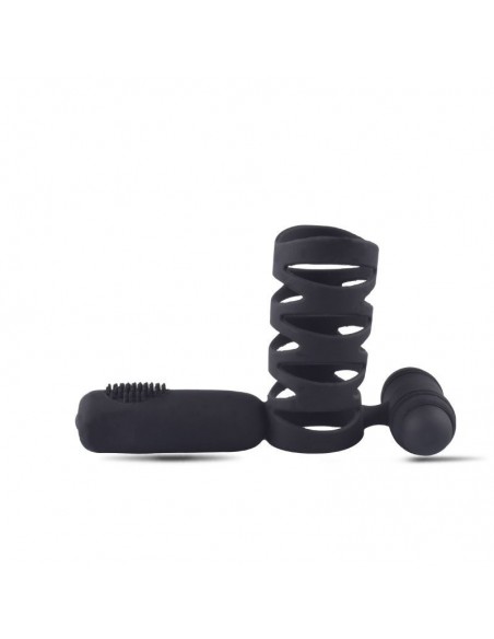 Anello Fallico Con Costrizione A Gabbia E Stimolatore Anale - Pierścienie erekcyjne wibrujące - 1