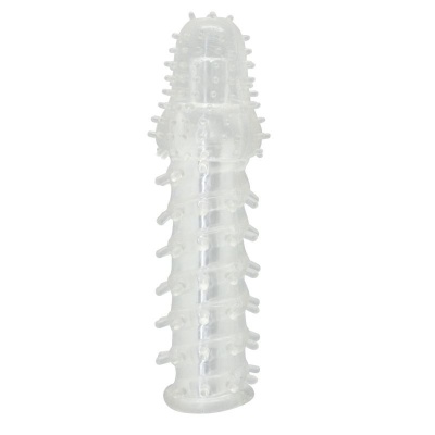Nakładka na penisa Timeless Bristled Sleeve 14,5 cm przezroczysta - 1