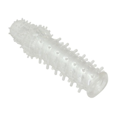 Nakładka na penisa Timeless Bristled Sleeve 14,5 cm przezroczysta - 1 2