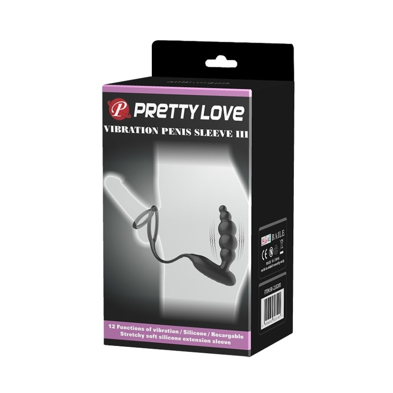 Wibrator prostaty Vibration Penis Sleeve III: 12 trybów, 21,2 cm - 8