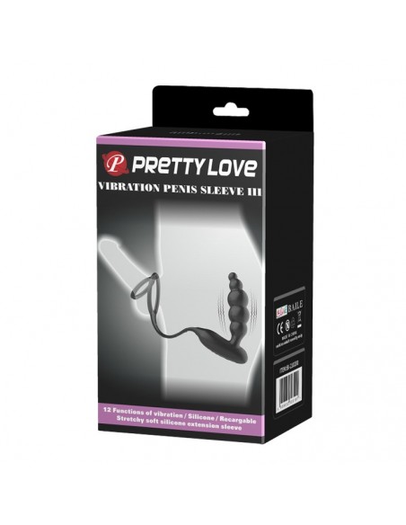 PRETTY LOVE - Vibration Penis Sleeve III - Masażery i stymulatory prostaty - 8