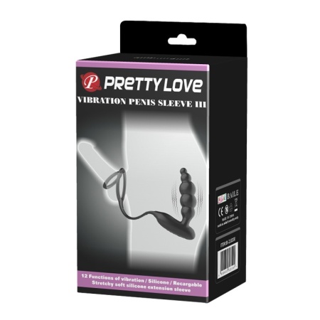 Wibrator prostaty Vibration Penis Sleeve III: 12 trybów, 21,2 cm - 8